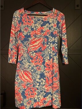Lilly Pulitzer Pop Pop Print Long Sleeve Dress Size XS